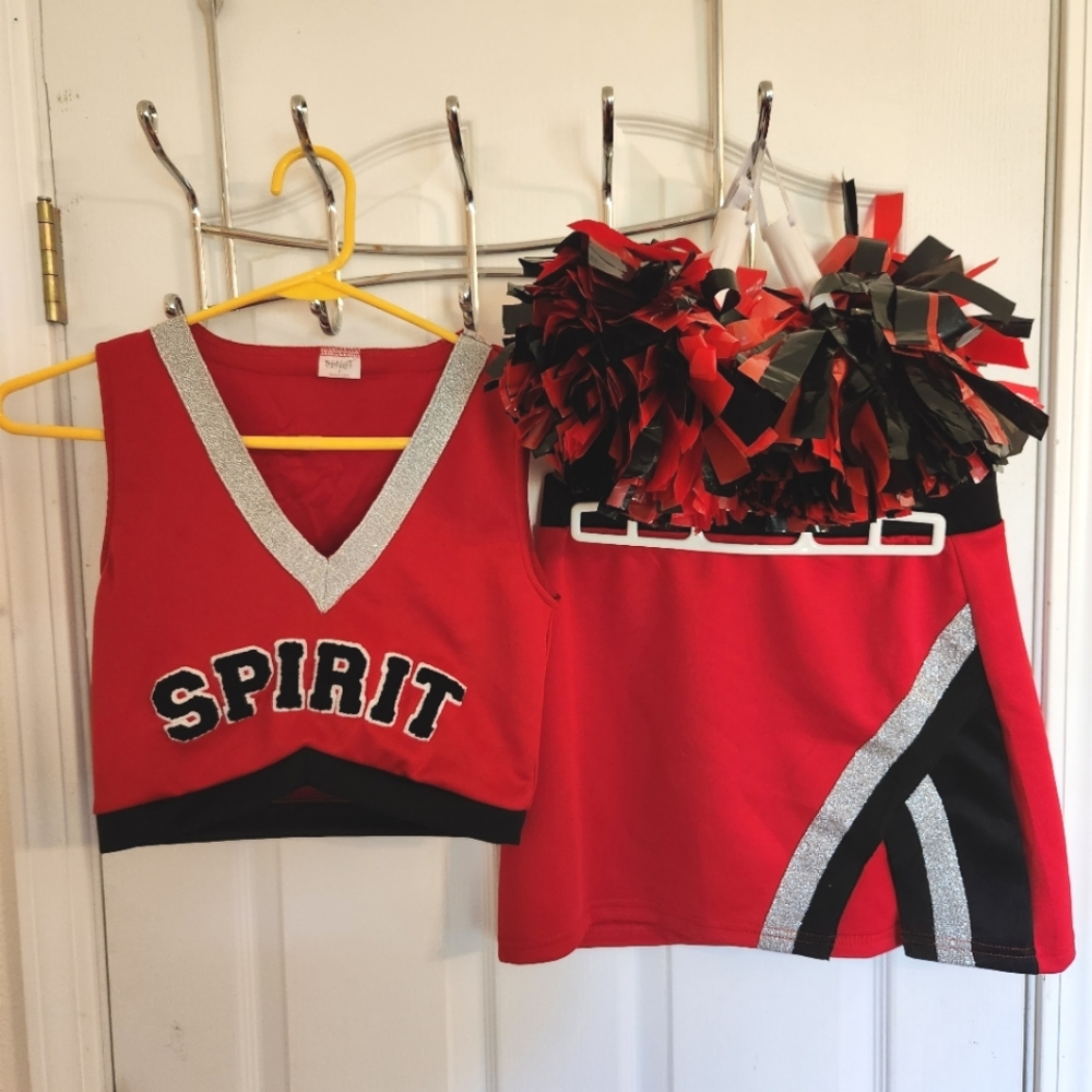 Spirit Cheerleader Halloween Costume, Size Small Red/Black